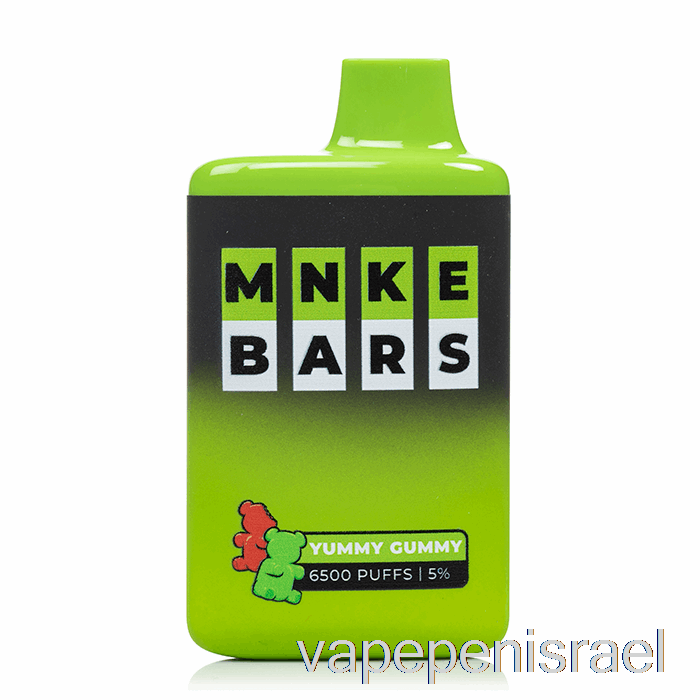 חד פעמי Vape Israel Mnke Bars 6500 חד פעמי גומי טעים